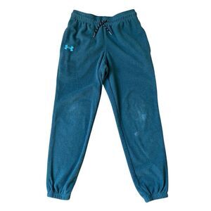 Under Armour Fleece Jogger Pants Teal Blue Boys Medium Athleisure